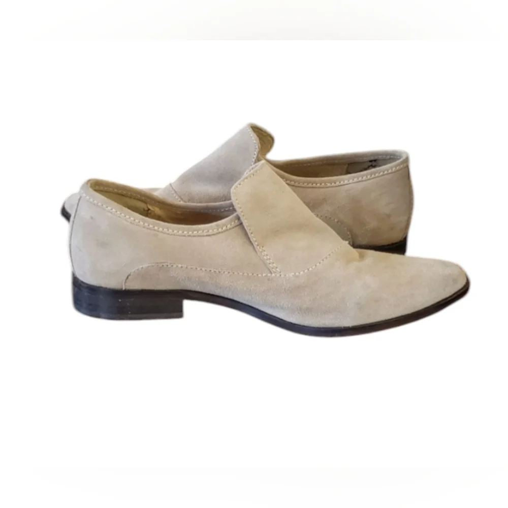 Free People Brady Suede Leather  Women's Loafer in Taupe Size 40